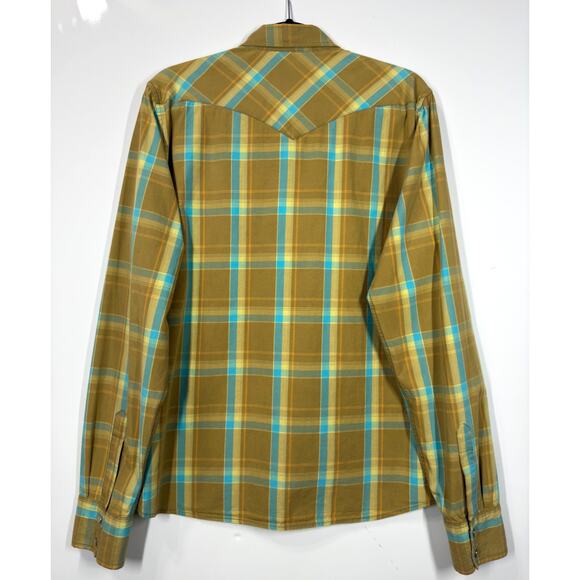 Hollister Y2K Button Up Pearl Snap Plaid Light Casual Western Preppy Mens Large - Picture 8 of 9